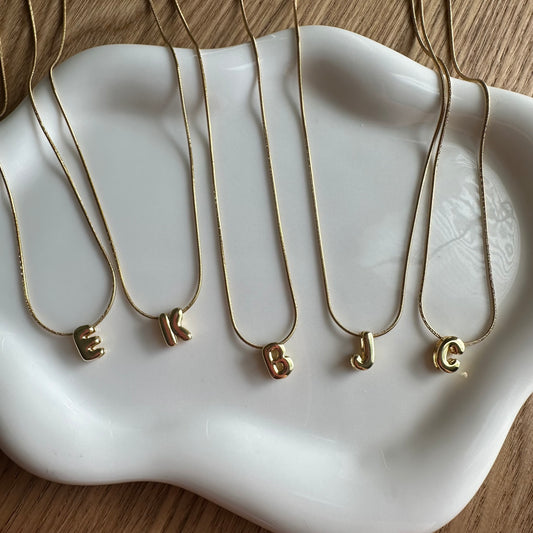 Mini Bubble Initial Necklace